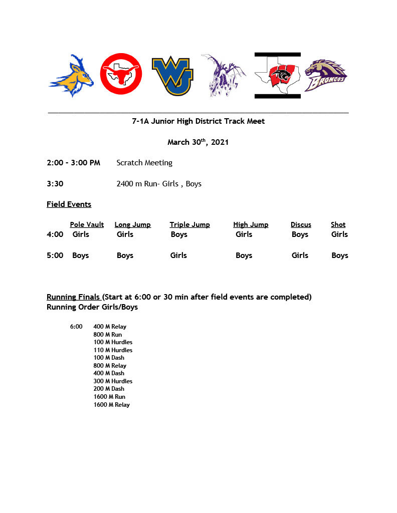 JH District Track Meet