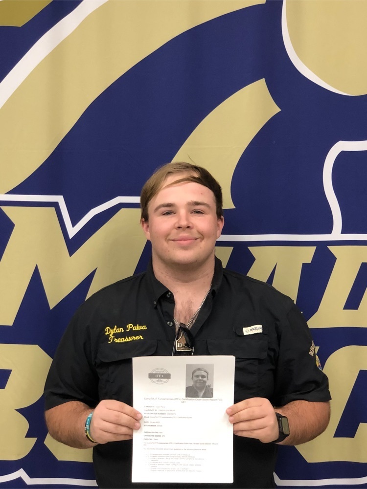 Dylan Paiva passes CompTIA IT Fundamentals + exam